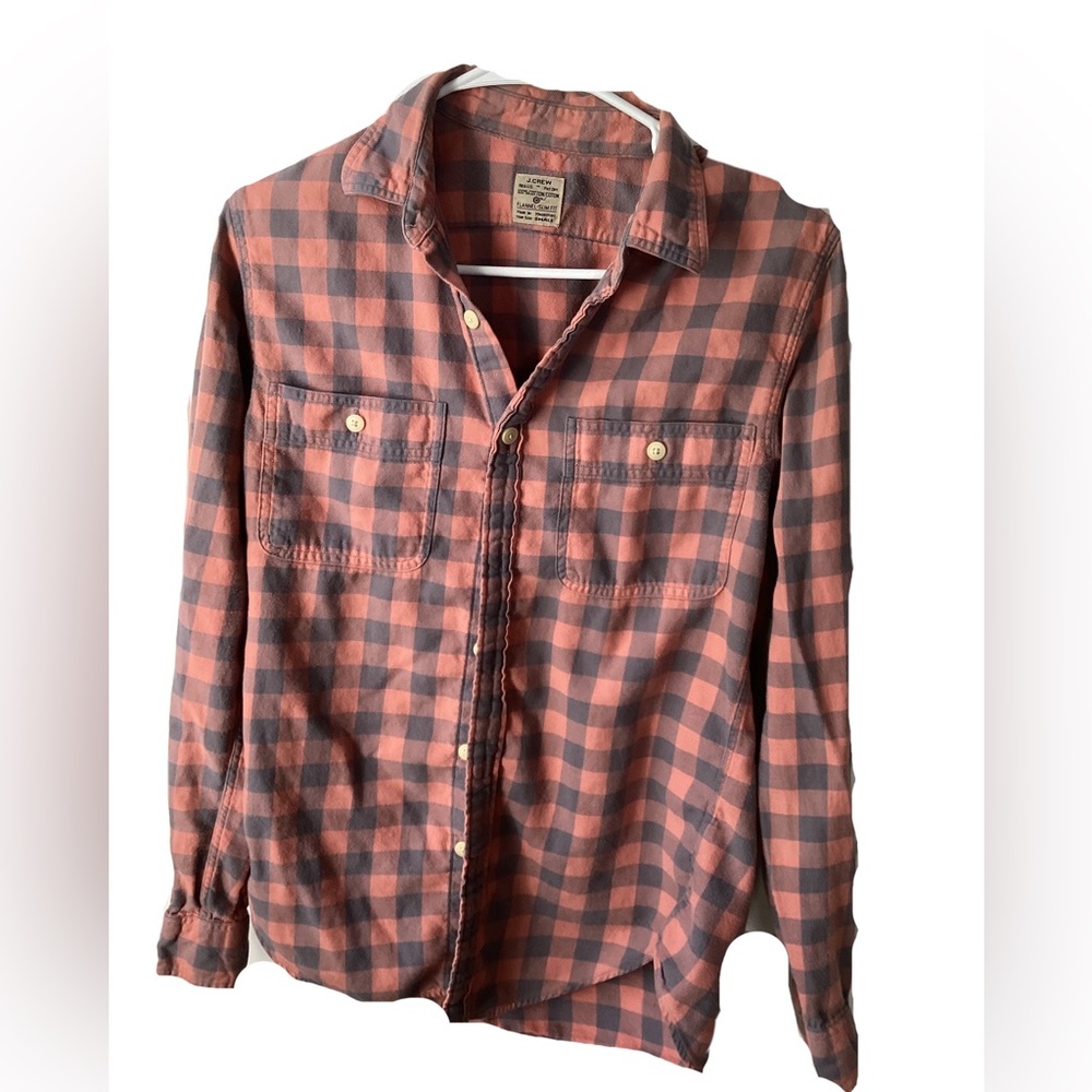 Mens J. Crew flannel long sleeve shirt - small slim